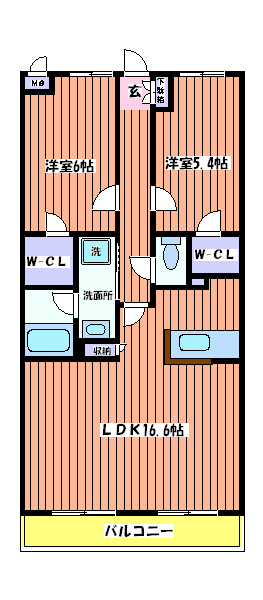 クレア立川 間取り図