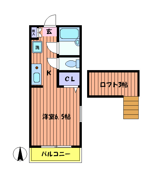 グランデュール立川 間取り図