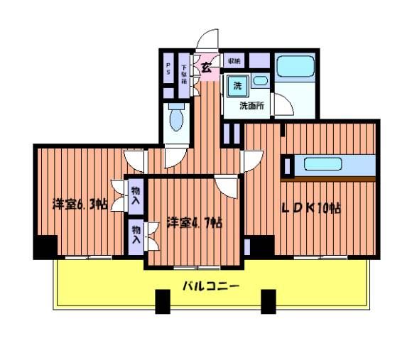 マイコート日野Ⅰ 間取り図