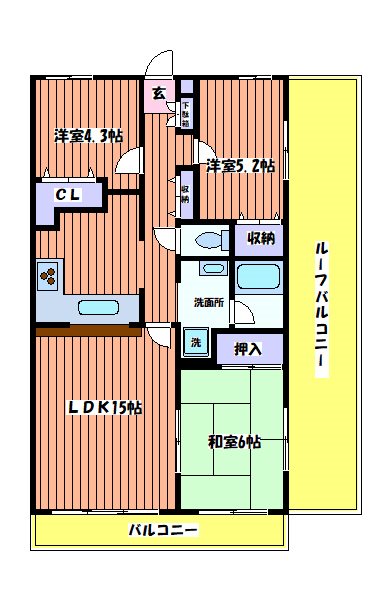 ルネッサンス国立 間取り図