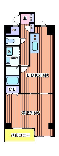 クラルテ立川 間取り図