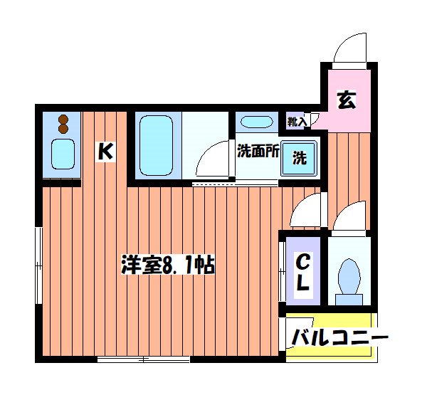 パルゼ立川錦町 間取り図