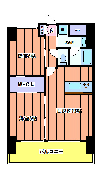 プライムコート立川 間取り図