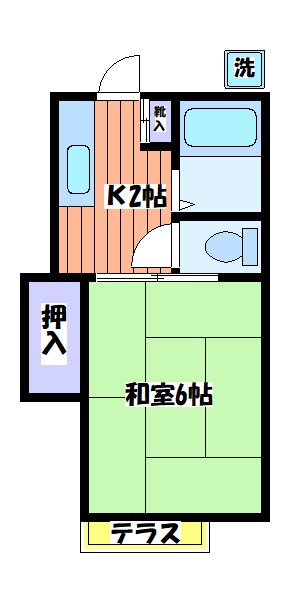 美乃里コーポ 間取り図
