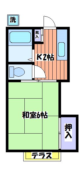 美乃里コーポ 間取り図