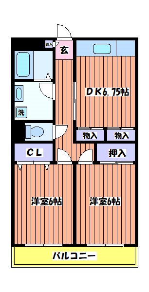 アムールオオカサ 間取り図