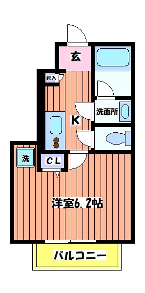 クレール立川 間取り図
