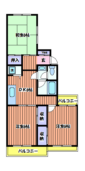 新町ベルメゾン 間取り図