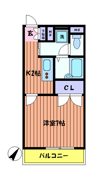 アンプルールフェールＭ２（エムツー） 間取り図