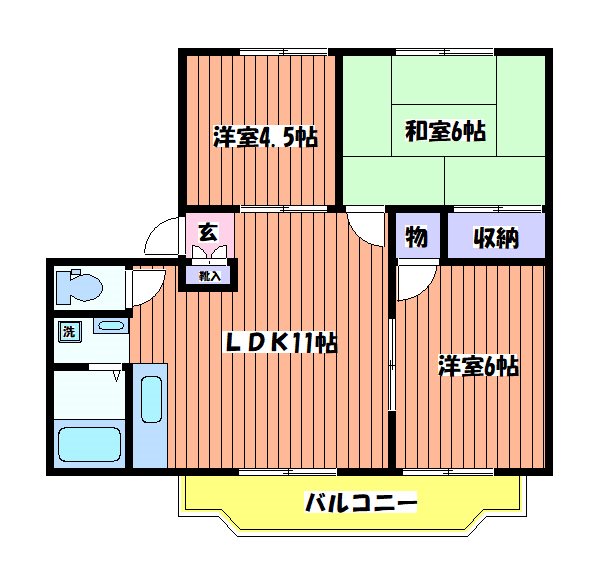 フキヴィレッジＣ 間取り図