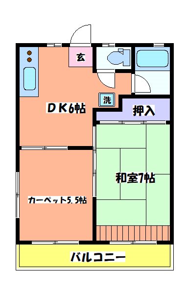 レジデンスベリールB 間取り図