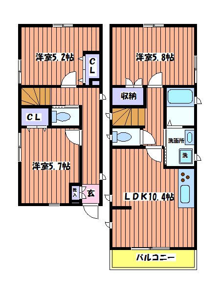 桃 間取り図