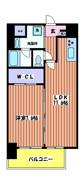 プライムコート立川 間取り図