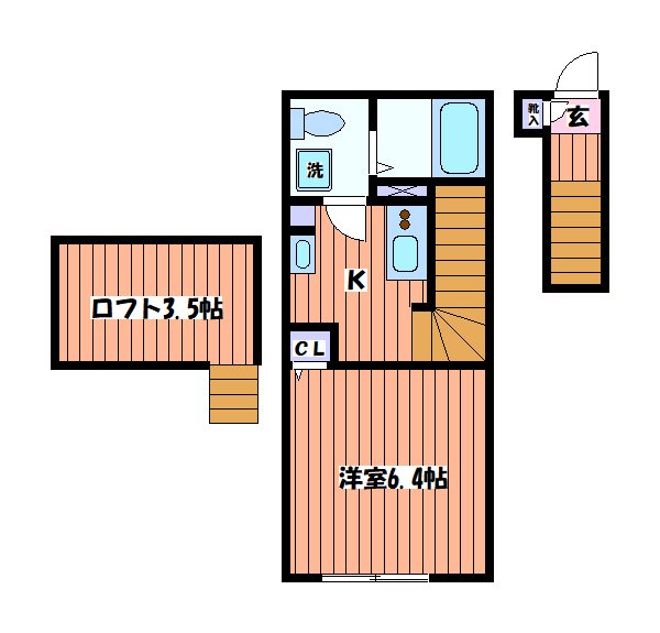MELDIA矢川Ⅱ 間取り図