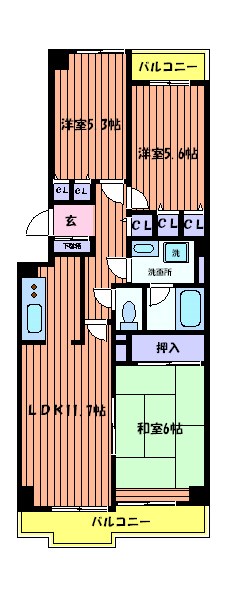 立川サニーコート 間取り図