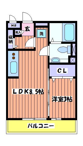 クレセントコートKay 間取り図