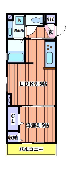 パレス立川柴崎町 間取り図