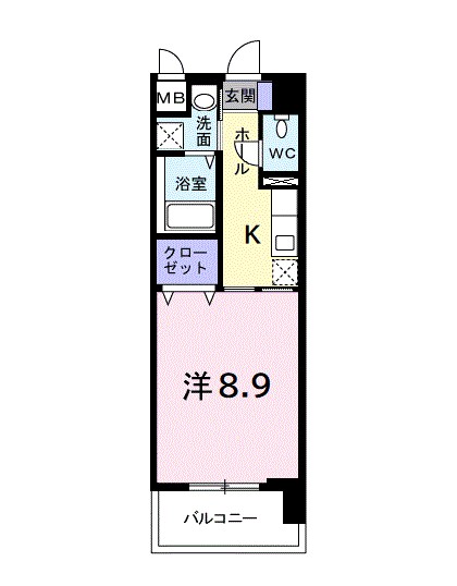 アベニール国立 間取り図