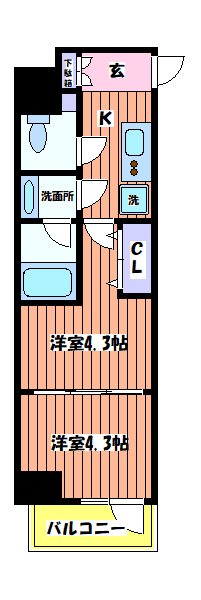 クレイシア立川 間取り図