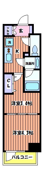クレイシア立川 間取り図
