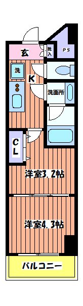 クレイシア立川 間取り図