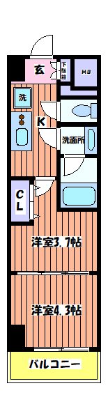 クレイシア立川 間取り図