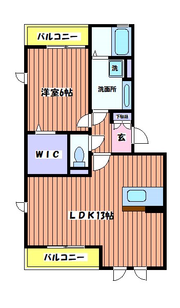 アクアサイドB 間取り図