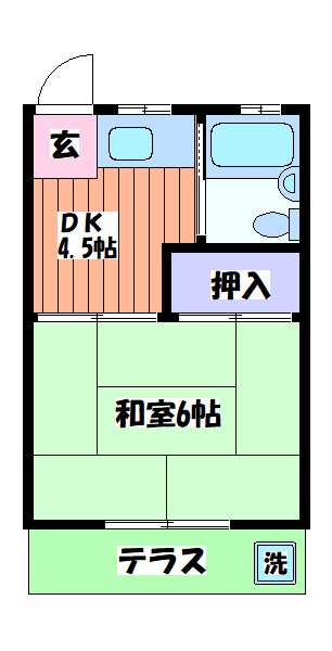 第一落合荘 間取り図