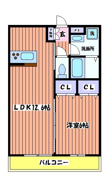 リブリ・こだま拝島町 間取り図