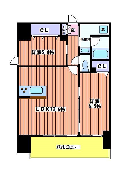 プライムコート立川 間取り図
