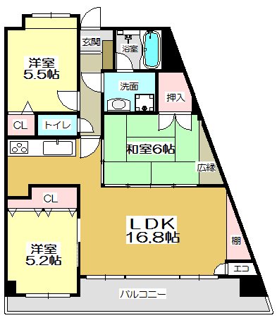 ニューガイア四季彩の丘Ｃ棟 間取り