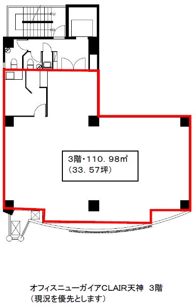オフィスニューガイアCLAIR天神 間取り