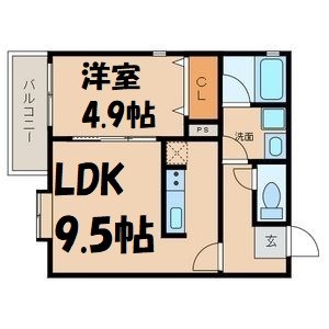 クラージュ黒川 間取り図