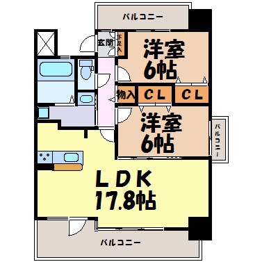 茶屋ヶ坂ライズ 間取り図