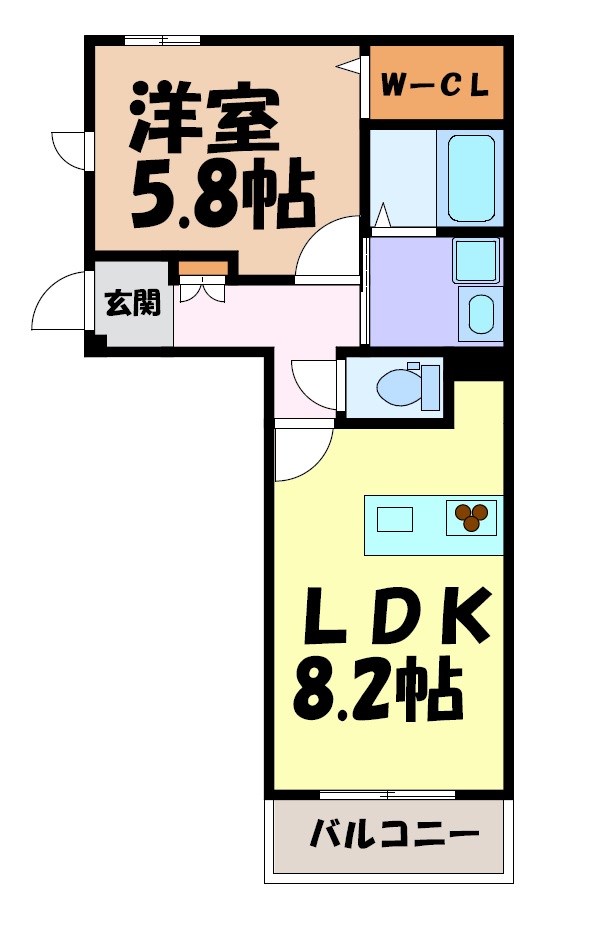 Evergarden千種Ⅰ 間取り図