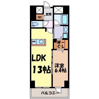 グランルクレ新栄ウエスト 間取り図