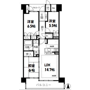 レジディア白壁東 間取り図