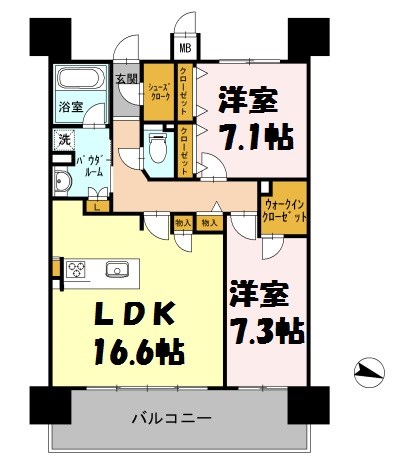 ロイヤルパークスERささしま 間取り図