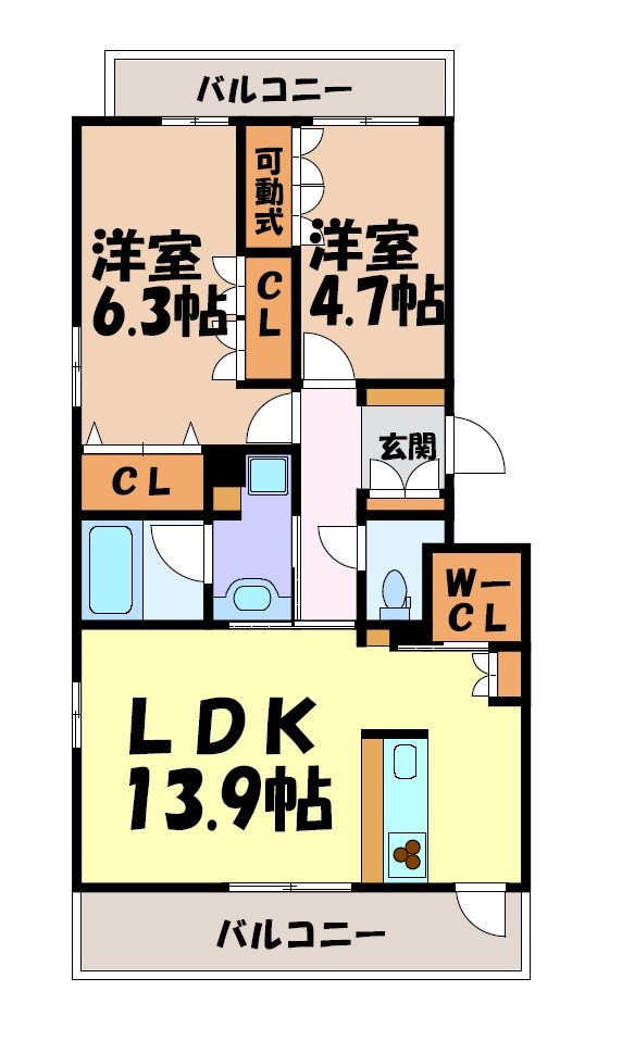 リューベツァール瑞穂 間取り図