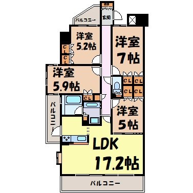 LaSante東白壁 間取り図