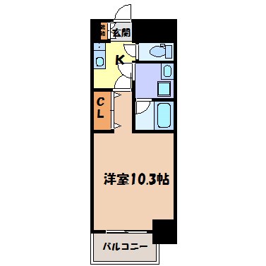プレサンス鶴舞公園セラヴィ 間取り図
