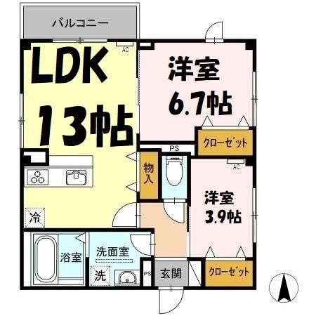 ヴェルム東別院 間取り図