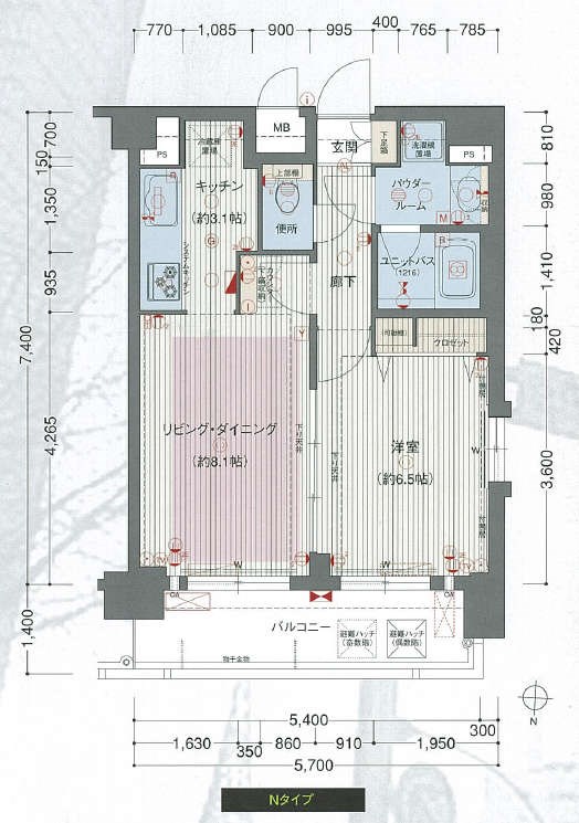 プレサンス名古屋STATIONアブソリュート 間取り図