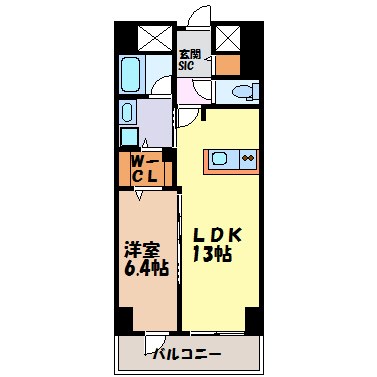 グランルクレ新栄ウエスト 間取り図