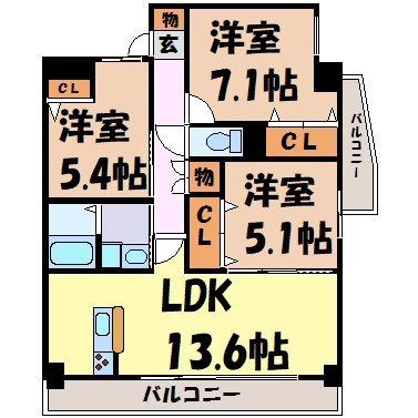プログレッソ花の木 間取り図