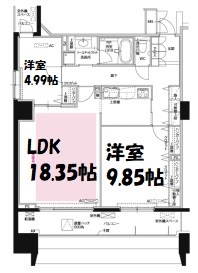 グラン・アベニュー白川公園 間取り図