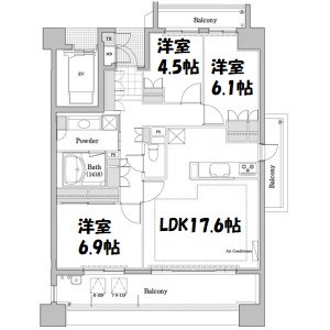 プライムメゾン矢田南 間取り図