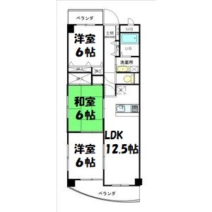 ハイフラッツ213 間取り図
