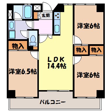 パレス鹿子殿 間取り図