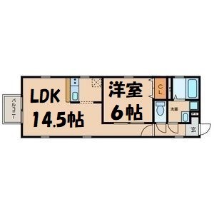 グランレーヴ金山Ⅱ 間取り図